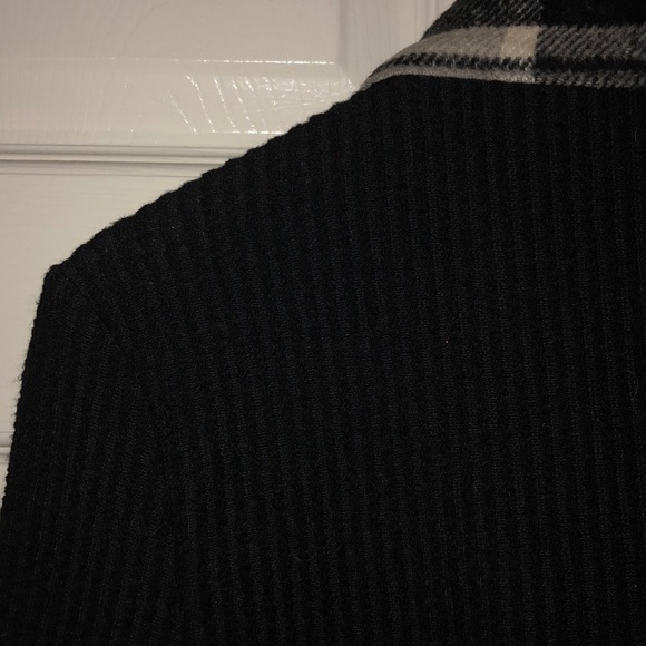 Grey plaid Fall sweater jacket - Picture 8 of 8